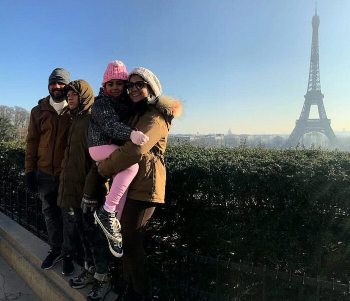 Família no Trocadéro, Paris